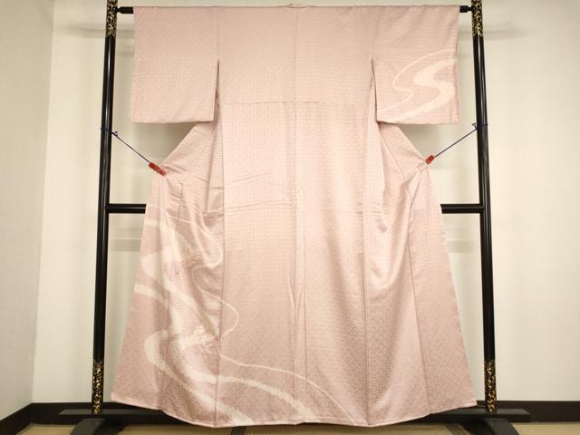 平和屋着物■訪問着 絞り 刺繍 花文箱文 正絹 逸品 未使用 AABM0402ja