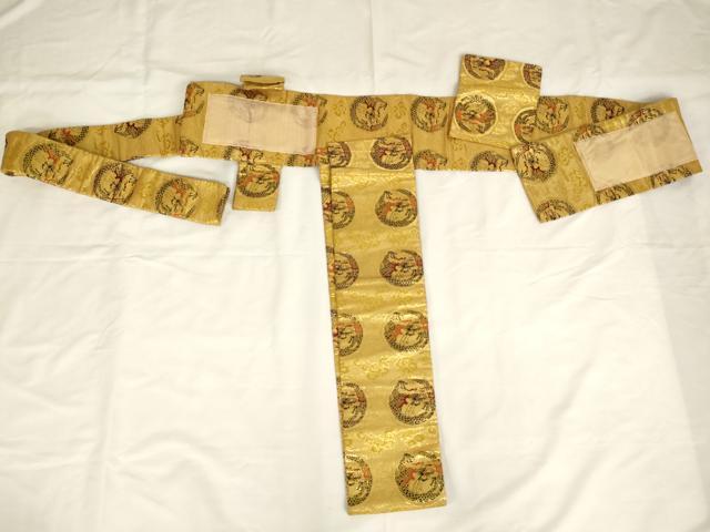 平和屋本店▼袈裟 金襴 龍丸文 法衣 寺院 仏具 仏教 僧侶 神職 装束 AABM0444ja