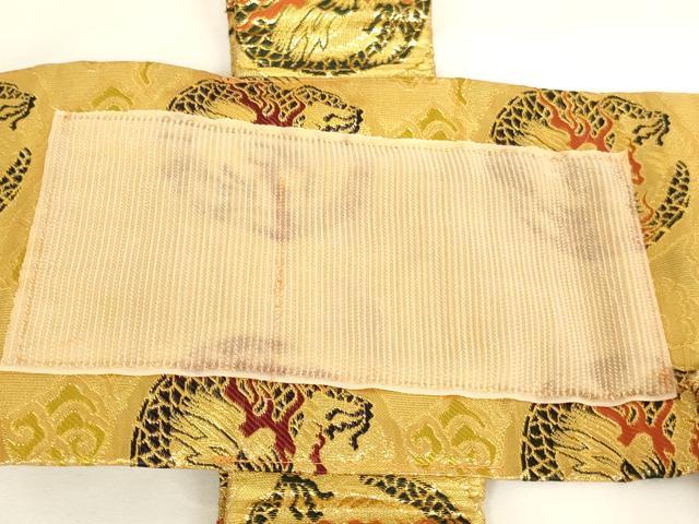 平和屋本店▼袈裟 金襴 龍丸文 法衣 寺院 仏具 仏教 僧侶 神職 装束 AABM0444ja