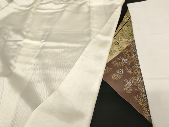 平和屋着物■豪華黒留袖 駒刺繍 向かい鳳凰花文 金銀彩 正絹 逸品 AABM0498ja