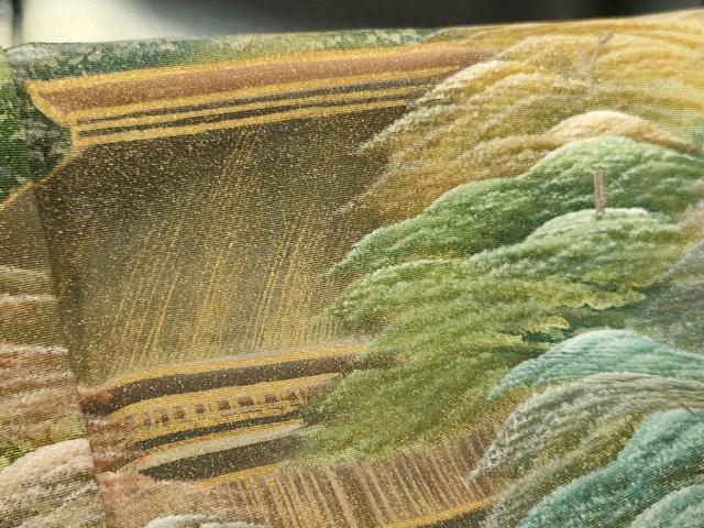 平和屋着物■豪華黒留袖 風景文 暈し染め 金彩 正絹 逸品 AABM0500ja