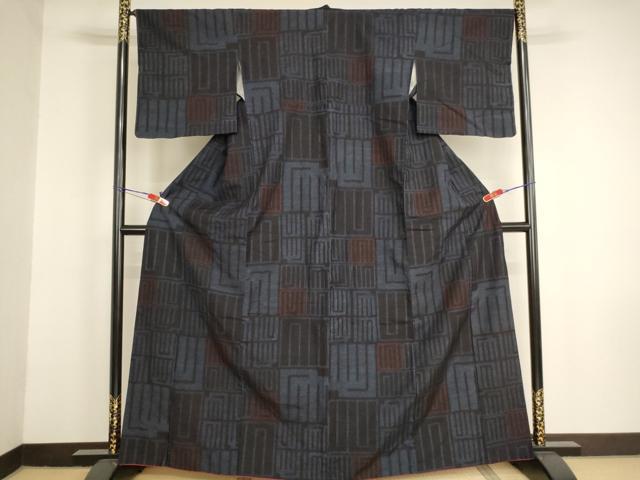 平和屋着物■結城紬 源氏香 正絹 逸品 AABM0513ja
