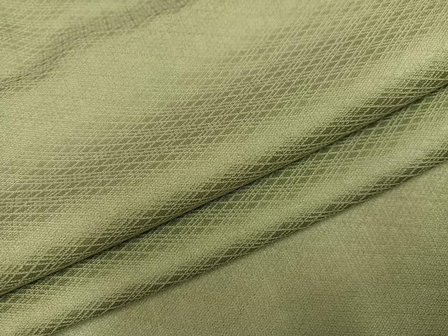 平和屋着物●上質な色無地 菱地紋 利休茶色 正絹 逸品 AABM0653ph