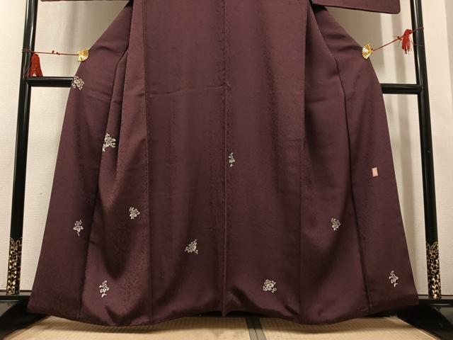 平和屋着物●洛楽人工房 (玉蟲染) 訪問着 花唐草文 正絹 逸品 AABM0658ph