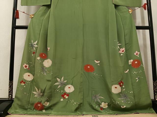 平和屋着物●訪問着 草花文 正絹 逸品 AABM0664ph