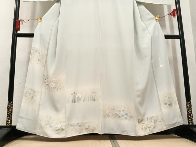 平和屋着物●訪問着 作家物 草花文 暈し染め 正絹 逸品 未使用 AABM0677ph