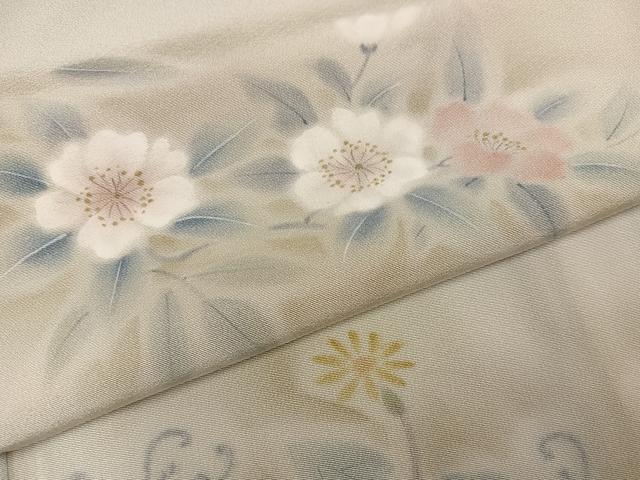 平和屋着物●訪問着 作家物 草花文 暈し染め 正絹 逸品 未使用 AABM0677ph