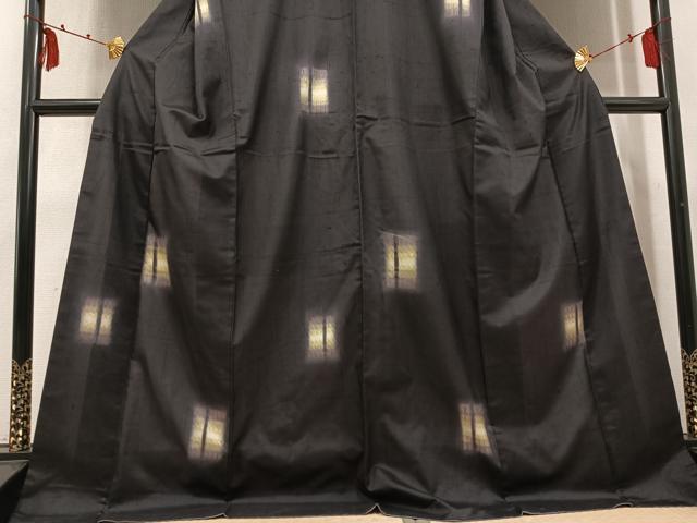 平和屋着物●十日町 名門青柳謹製 櫛引織 赤城紬 抽象文 ロング丈 正絹 逸品 AABM0684ph
