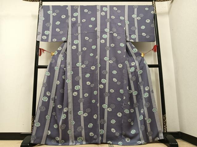 平和屋着物●上質な小紋 花間道 正絹 逸品 AABM0702ph