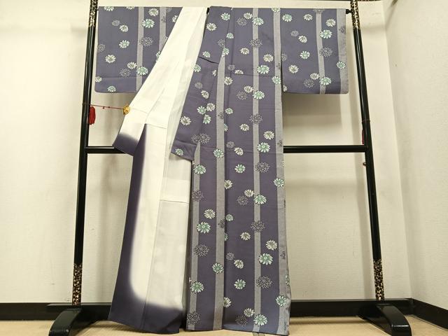 平和屋着物●上質な小紋 花間道 正絹 逸品 AABM0702ph