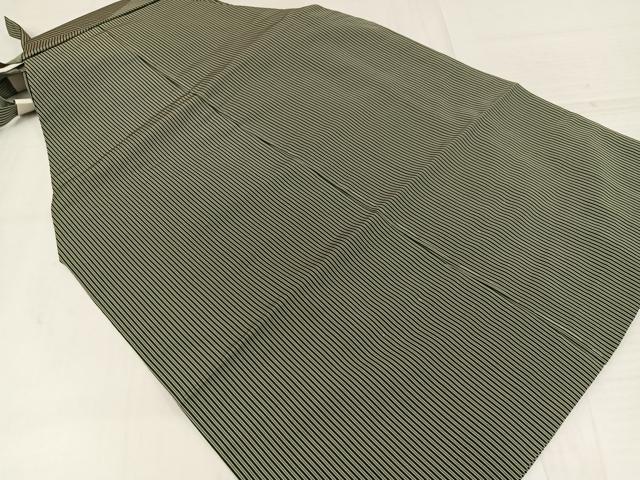 平和屋着物●男性 行灯袴 縞 正絹 逸品 未使用 AABM0703ph