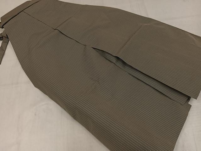 平和屋着物●男性 行灯袴 縞 正絹 逸品 AABM0706ph