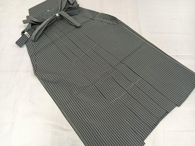 平和屋着物●男性 行灯袴 縞 正絹 逸品 未使用 AABM0707ph