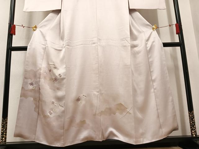 平和屋着物●訪問着 刺繍 宝尽くし 暈し染め 金彩 正絹 逸品 AABM0728ph