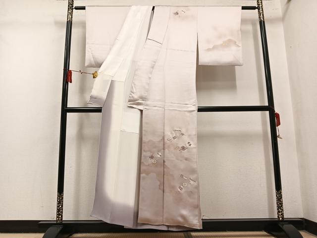平和屋着物●訪問着 刺繍 宝尽くし 暈し染め 金彩 正絹 逸品 AABM0728ph