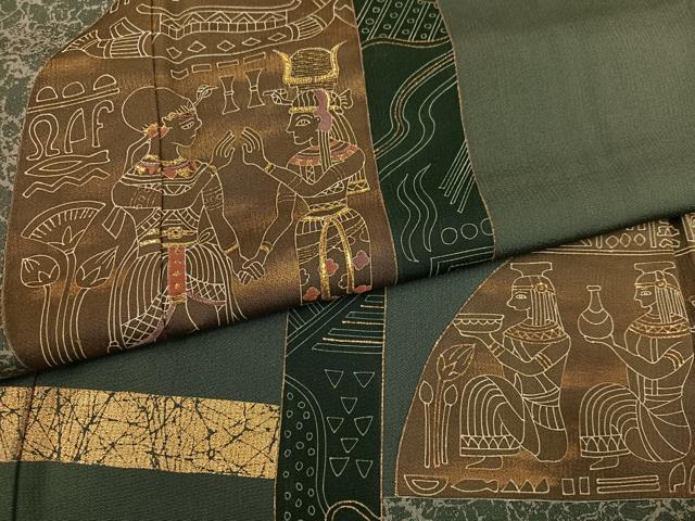 平和屋着物●訪問着 刺繍 古代人物文 金彩 鈴乃屋扱い 正絹 逸品 AABM0729ph
