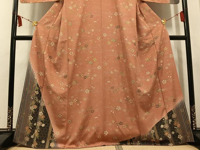 平和屋着物●訪問着 桜 暈し染め 金彩 正絹 逸品 AABM0730ph