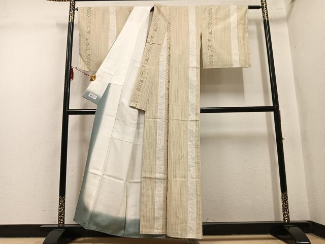 平和屋着物●結城紬 奥順 はたおり娘 80亀甲 吉祥間道 やまと誂製 証紙付き 正絹 逸品 AABM0734ph