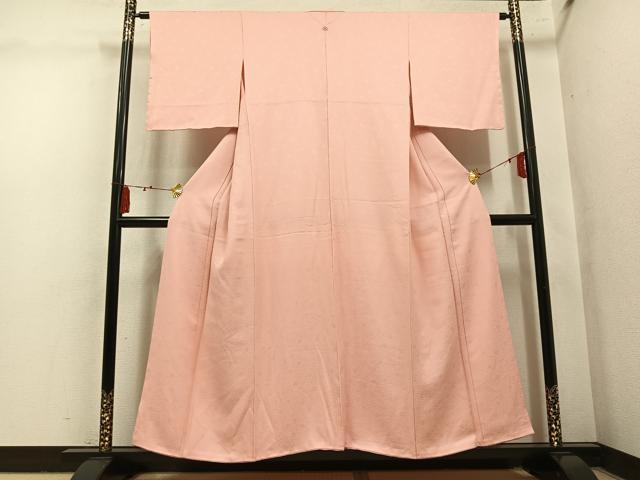平和屋着物●上質な色無地 花地紋 赤香色 正絹 逸品 未使用 AABM0754ph