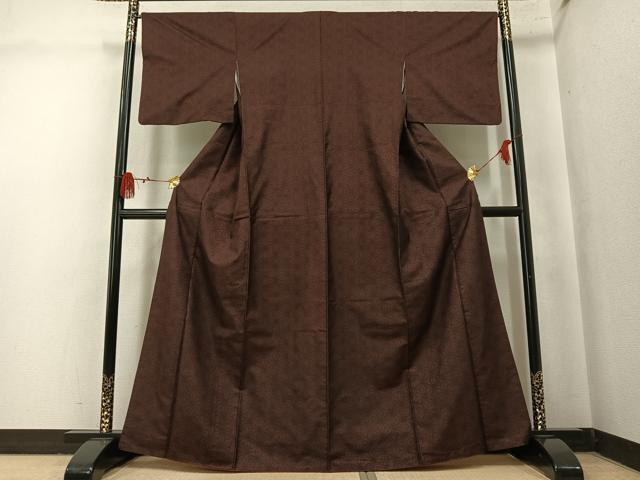 平和屋着物●本場大島紬 9マルキ 麻の葉文様 正絹 逸品 AABM0793ph