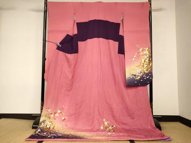 平和屋本店●金彩友禅 卓越技能者・名工・和田光正 お引きずり・お引き摺り・引き振袖 和装 結婚式 舞妓 芸妓 芸者 金銀彩 逸品 AABM0812fw