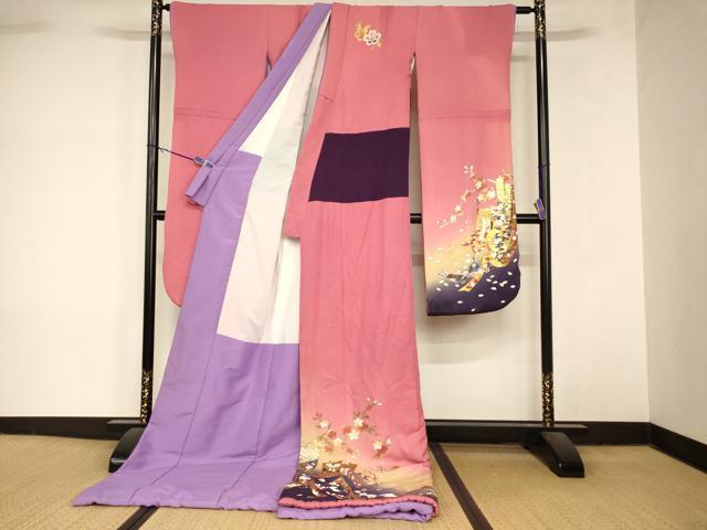 平和屋本店●金彩友禅 卓越技能者・名工・和田光正 お引きずり・お引き摺り・引き振袖 和装 結婚式 舞妓 芸妓 芸者 金銀彩 逸品 AABM0812fw