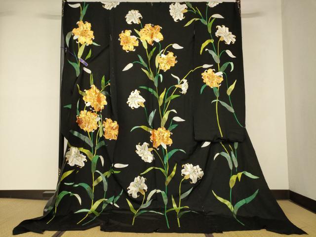 平和屋本店●中国三大刺繍 相良刺繍 お引きずり・お引き摺り・引き振袖 仮絵羽 和装 結婚式 舞妓 芸妓 芸者 駒刺繍 金銀糸 逸品 AABM0821fw