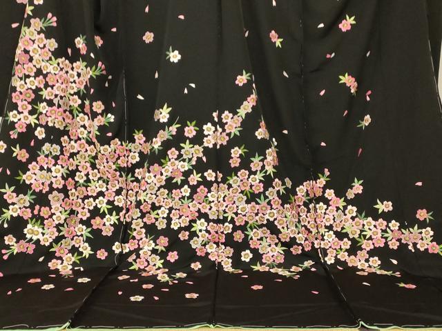 平和屋本店●中国三大刺繍 相良刺繍 お引きずり・お引き摺り・引き振袖 仮絵羽 和装 結婚式 舞妓 芸妓 芸者 衣装 金糸 逸品 AABM0822fw
