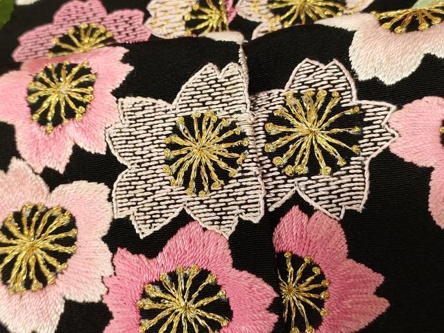 平和屋本店●中国三大刺繍 相良刺繍 お引きずり・お引き摺り・引き振袖 仮絵羽 和装 結婚式 舞妓 芸妓 芸者 衣装 金糸 逸品 AABM0822fw