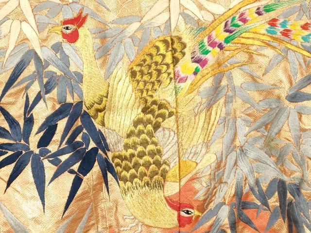 平和屋本店●色打掛 和装 婚礼 結婚式 花嫁 神社挙式 総刺繍 雉笹文 金銀糸 逸品 AABM0833fw