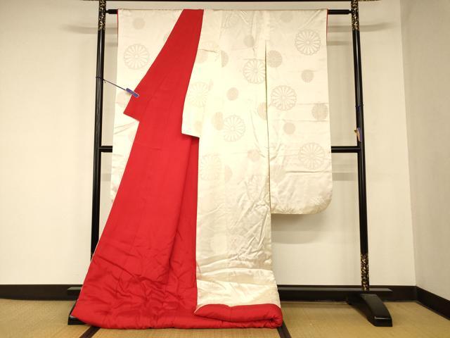 平和屋本店●白打掛 白無垢 和装 婚礼 結婚式 花嫁 神社挙式 舞花文 逸品 AABM0838fw