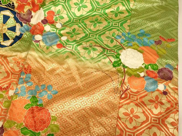平和屋本店●色打掛 和装 婚礼 結婚式 花嫁 神社挙式 駒刺繍 吉祥花車文 暈し染め 金糸 金彩 逸品 AABM0851fw