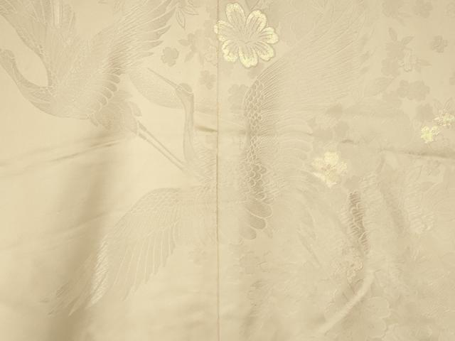 平和屋本店●白打掛 白無垢 和装 婚礼 結婚式 花嫁 神社挙式 唐織 飛鶴道長草花文 逸品 AABM0887fw