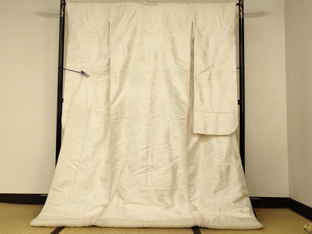 平和屋本店●白打掛 白無垢 和装 婚礼 結婚式 花嫁 神社挙式 唐織 飛鶴枝梅文 逸品 AABM0894fw