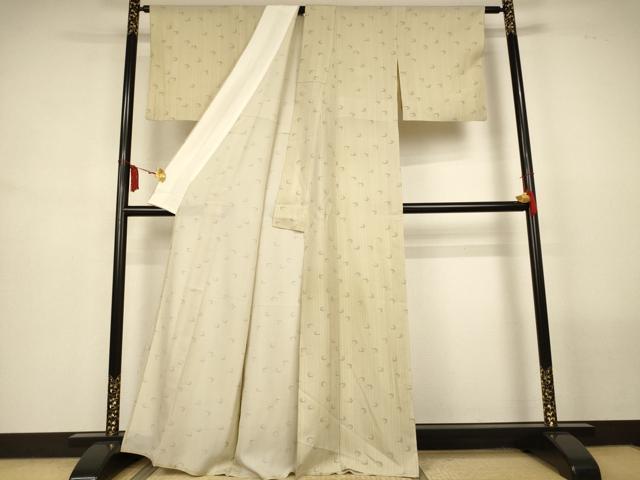 平和屋着物*夏物 小紋 絽 抽象文様 正絹 逸品 AABM1004jd