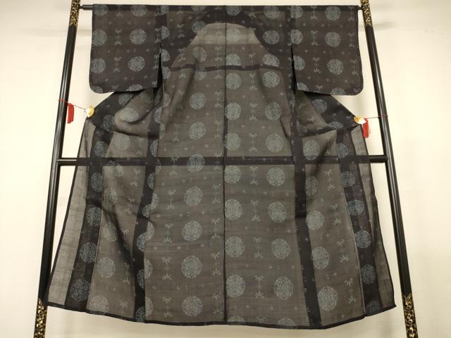 平和屋着物*夏物 本場大島紬 夏大島 笹丸文 正絹 逸品 AABM1010jd