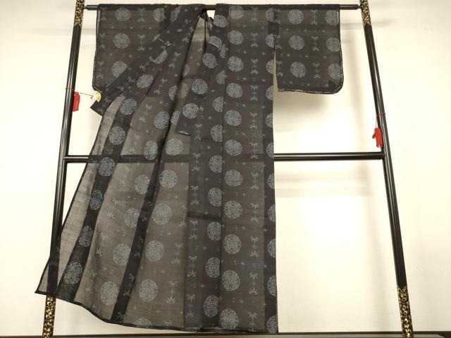 平和屋着物*夏物 本場大島紬 夏大島 笹丸文 正絹 逸品 AABM1010jd