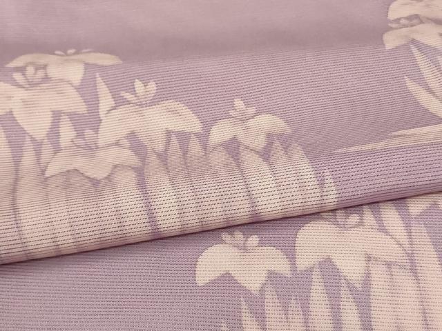 平和屋着物*夏物 訪問着 絽 手描き ろうけつ染め 草花文 正絹 逸品 AABM1012jd