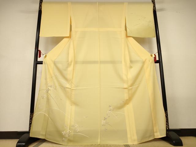 平和屋着物*夏物 訪問着 絽 萩文 金彩 正絹 逸品 AABM1024jd