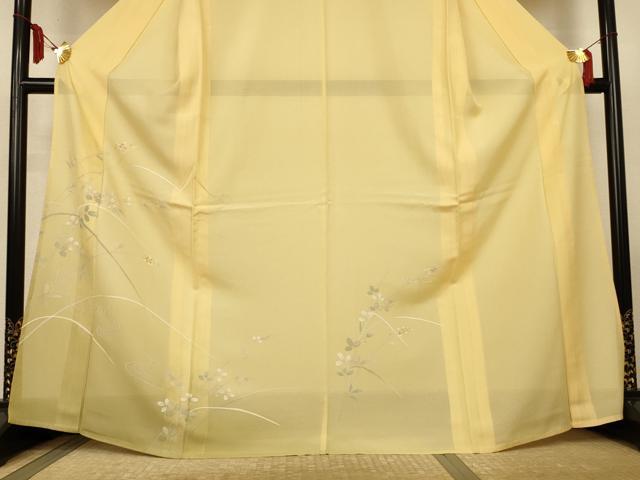 平和屋着物*夏物 訪問着 絽 萩文 金彩 正絹 逸品 AABM1024jd