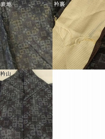 平和屋着物*夏物 重要無形文化財 本場宮古上布 花菱文 苧麻 逸品 AABM1045jd