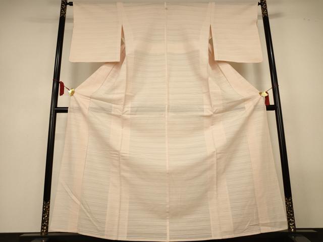 平和屋着物*夏物 銀座きしや 色無地 変わり絽 肌色 正絹 逸品 AABM1069jd