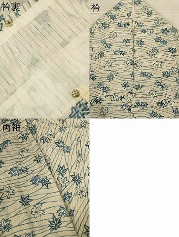 平和屋着物*夏物 小紋 絽 楓文 正絹 逸品 AABM1102jd