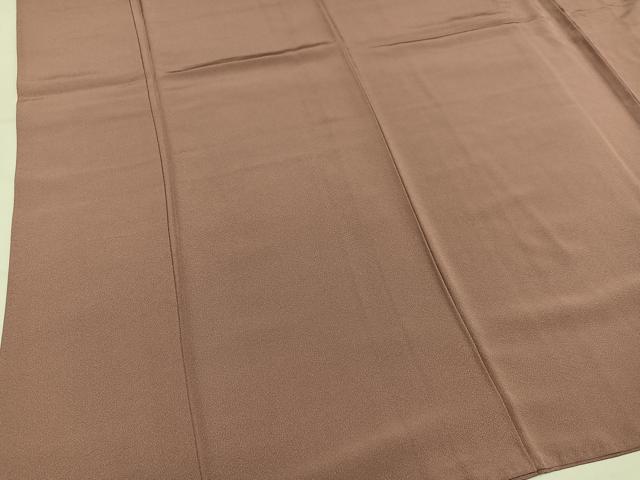 平和屋着物●上質な色無地 宗伝唐茶色 背抜き仕立て 正絹 逸品 AABM1122ph