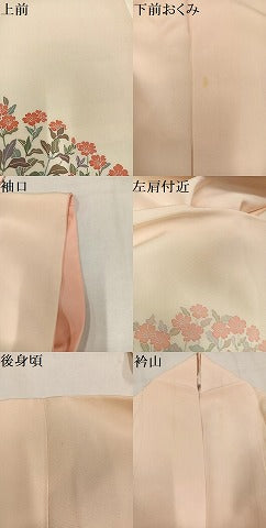 平和屋着物●訪問着 草花文 正絹 逸品 AABM1140ph