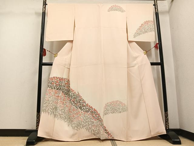 平和屋着物●訪問着 草花文 正絹 逸品 AABM1140ph