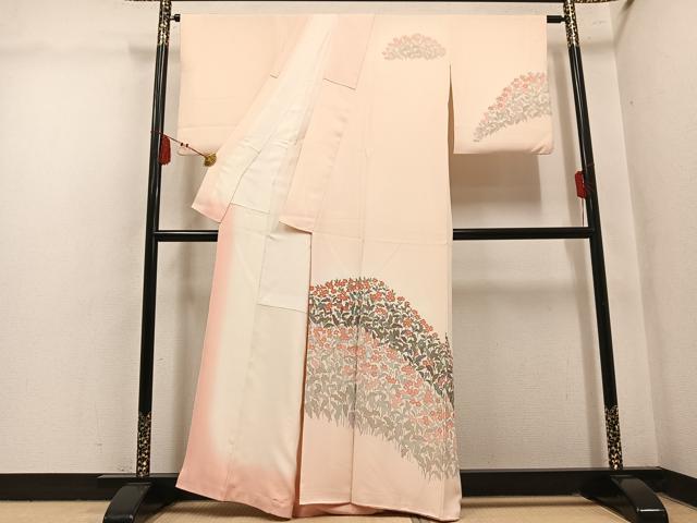 平和屋着物●訪問着 草花文 正絹 逸品 AABM1140ph