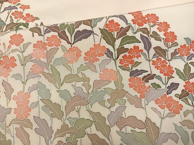 平和屋着物●訪問着 草花文 正絹 逸品 AABM1140ph