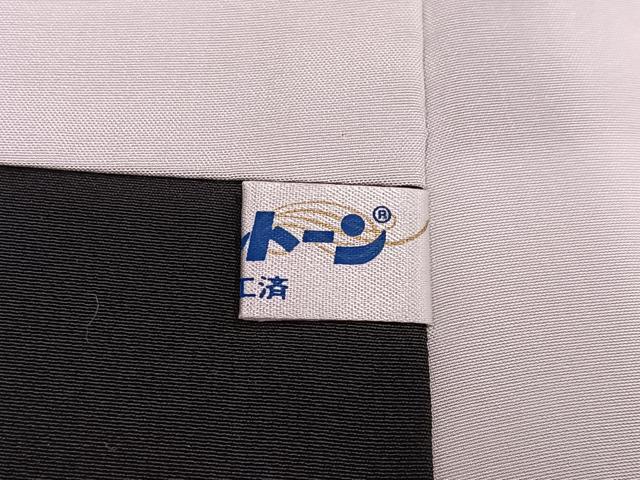 平和屋着物●上質な小紋 型染め 風景草花文 鬼しぼ縮緬 ロング丈 正絹 逸品 未使用 AABM1142ph