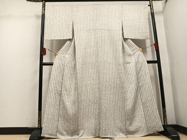 平和屋着物●上質な小紋 草花文 正絹 逸品 AABM1153ph